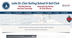 Desktop Screenshot of lakestclairsailingschool.com