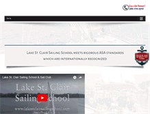 Tablet Screenshot of lakestclairsailingschool.com